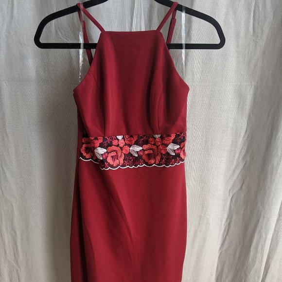 Red Halter Dress - Picture 1 of 4